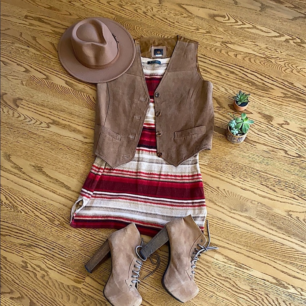 Vintage boho/western leather vest - Picture 1 of 5